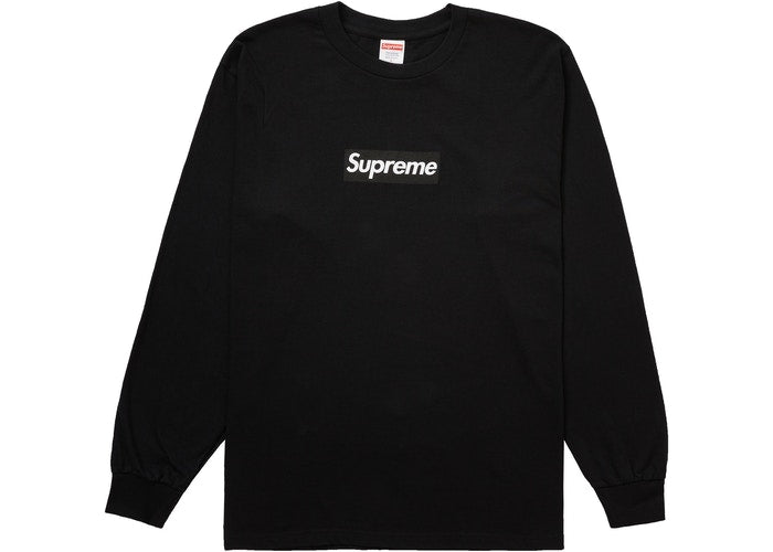 【特価最新品】supreme Box Logo L/S TEE Black XL ボックスロゴ Tシャツ/カットソー(七分/長袖)