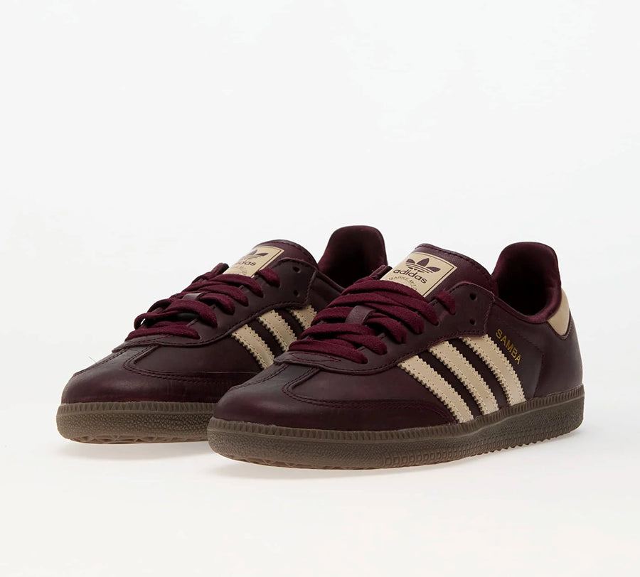 Adidas Samba Maroon Crystal Sand Kikokickz 