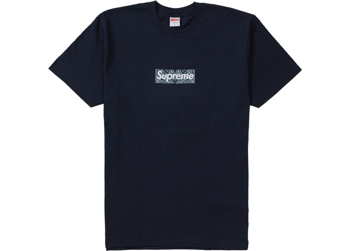 Supreme Bandana Box Logo Tee Navy kikokickz 