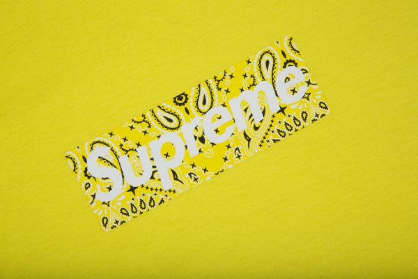 Supreme Bandana Box Logo Tee Yellow kikokickz 