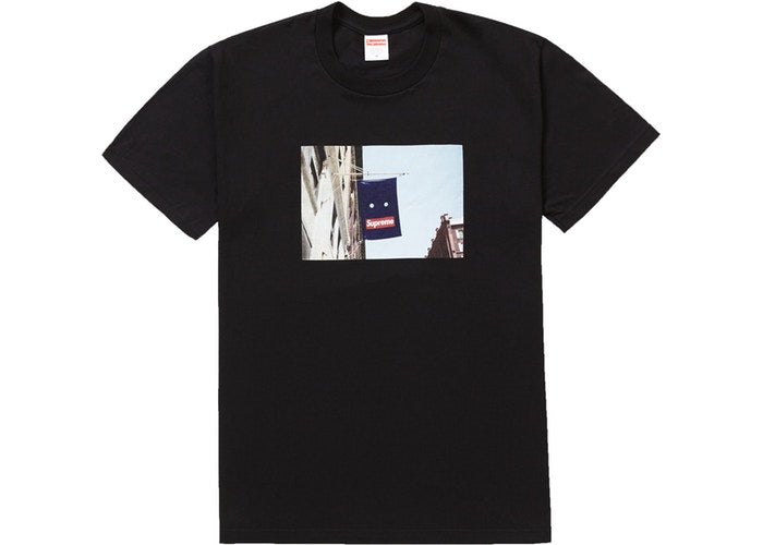 Supreme Banner Tee Black kikokickz 