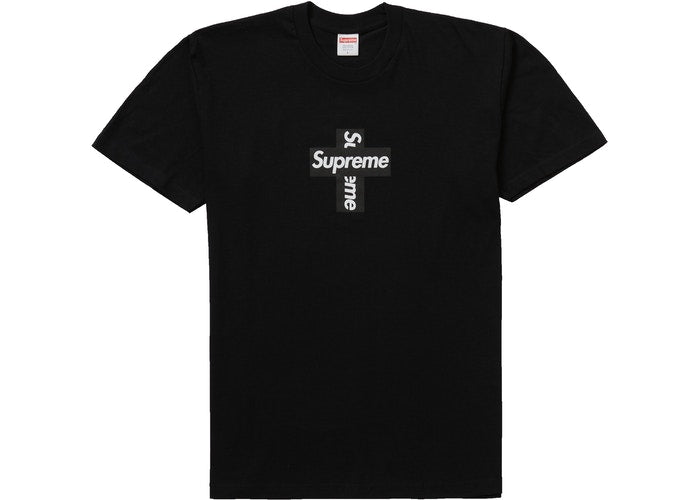 Supreme Cross Box Logo Tee Black Kikokickz 